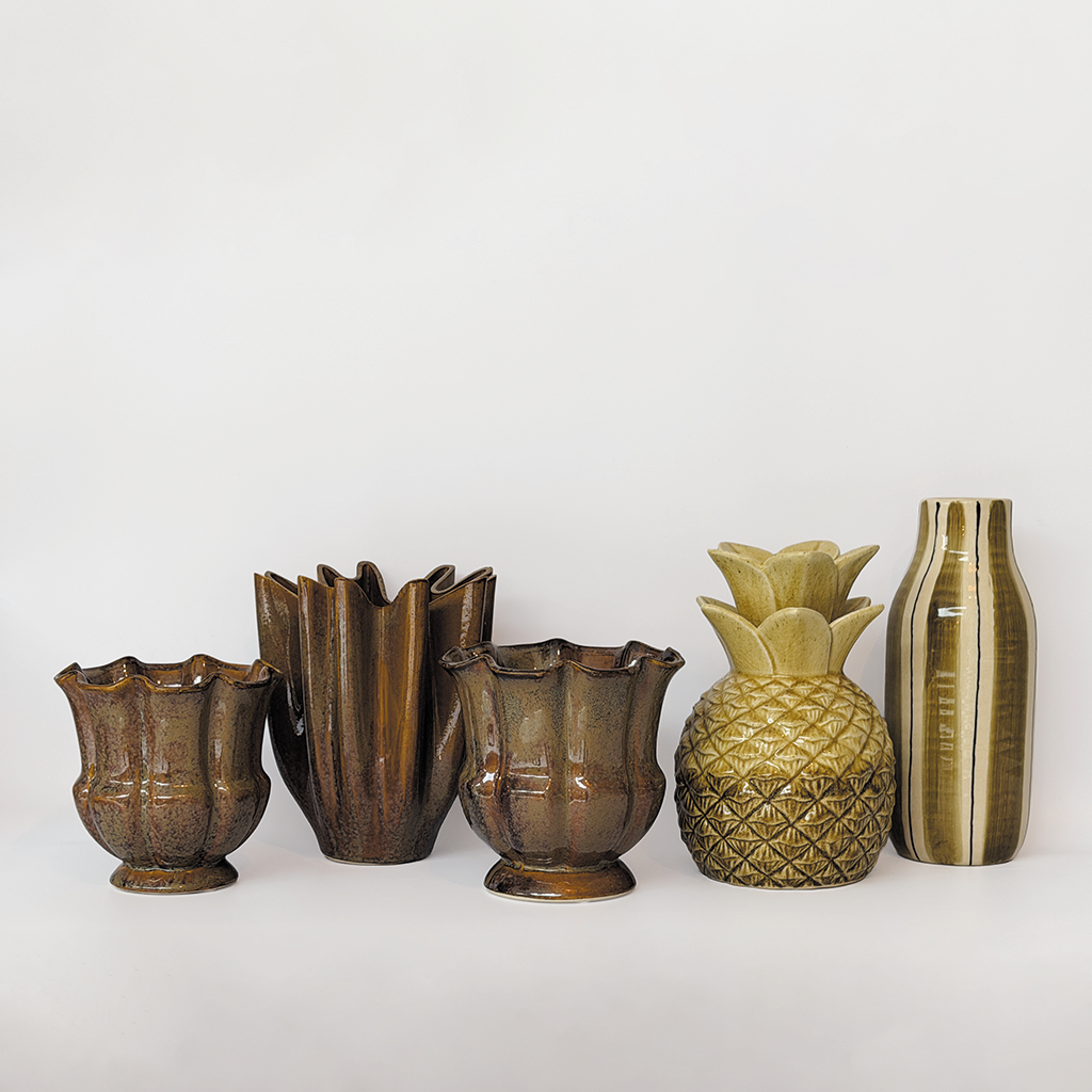 Brown Wavy Vase